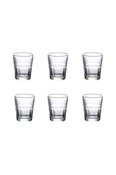 Choice 6 قطع من أكواب الفودكا الزجاجية ذات القاعدة السميكة سعة 20 مل، أكواب فاخرة ثمانية الشكل شفافة للحفلات