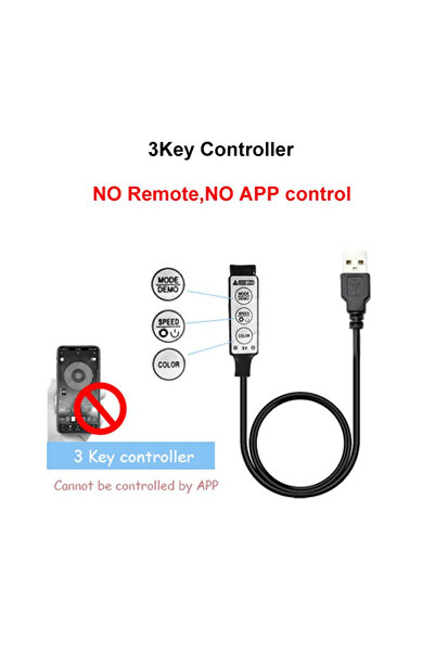 Choice وحدة تحكم بثلاثة أزرار، منفذ USB، بلوتوث، واي فاي، شريط إضاءة LED RGB،...