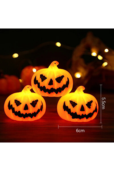 Choice فانوس صغير - 3 قطع على شكل يقطينة، مصباح وجه شبح للهالوين، هدية للأطفا...