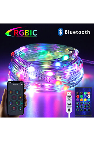 Choice سلسلة إضاءة LED RGBIC بطول 25 مترًا وجهد 5 فولت، متوفرة بأطوال 25 و20 و10 أمتار، تدعم USB وبلوتوث وتطبيقات الموسيقى، مع إمكانية التحكم في RGBIC.