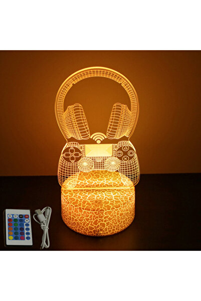 Choice Cr16-Gaming 01 NEON GAMER 3D Lamp LED Night Light Gaming Setup RGB Chi...