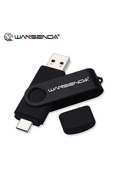 Choice34 ذاكرة فلاش WANSENDA سوداء بسعة 64 جيجابايت، من النوع C، بمنفذ USB 3....