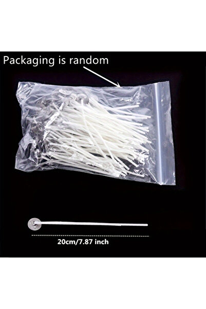 Choice 100 قطعة من فتائل الشموع الوظيفية عديمة الدخان بطول 20 سم - فتائل كبير...