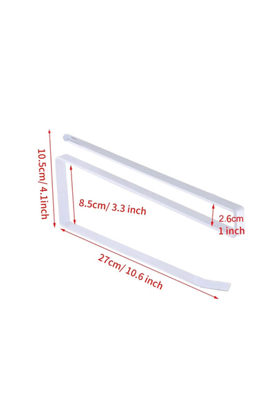 Choice حامل مناشف ورقية بيضاء قطعة واحدة، رف معلق، رف تخزين للحمام، رف للمرحا...