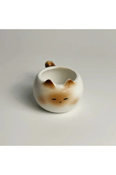 Choice كوب سيراميك لطيف على شكل قطة سيامية، سعة 210 مل، كوب قهوة مبتكر على شك...