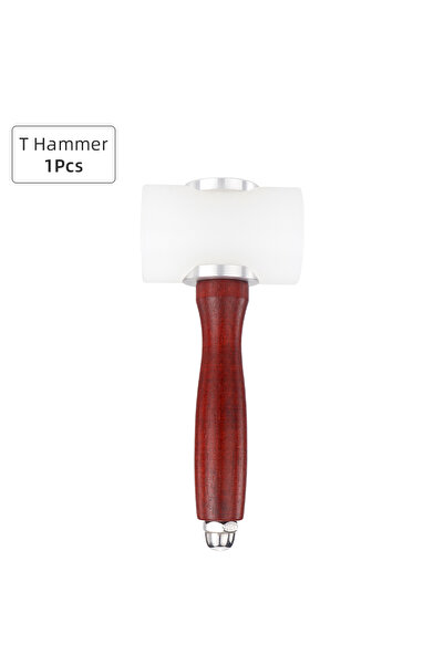 Choice A-T Hammer 1pcs Professional Leather Carving Hammer, Wooden Handle Punching Hammer, DIY Leathercraft