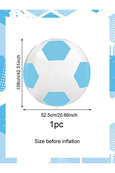 Choice Other 1PC Blue 1pc 3D large football balloon, black and blue football,...