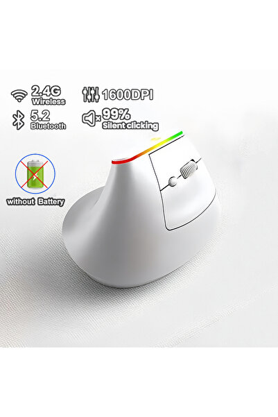 Choice3 Choice WH no Battery Dual Mode RGB Vertical Mouse 2.4G Wireless Mouse...