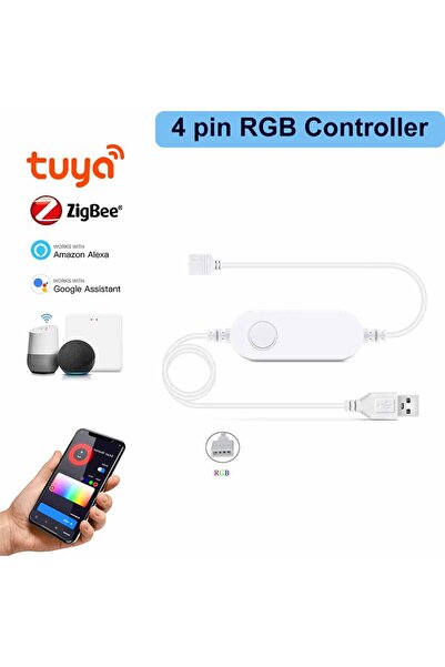 Choice 4pin RGB USB Zigbee3.0 RGB LED Strip Dimming Controller DC5V 5050 LED ...