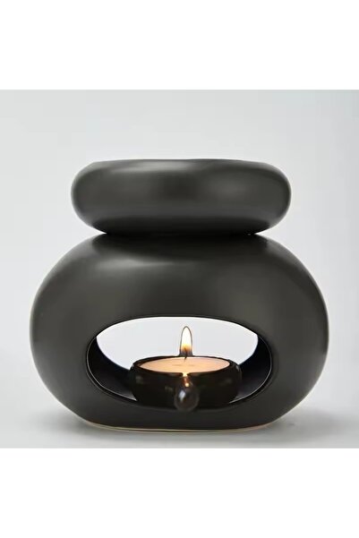 Choice حامل شموع أسود 3 في 1، مصباح للزيوت العطرية، سعة كبيرة، حامل شموع منفص...