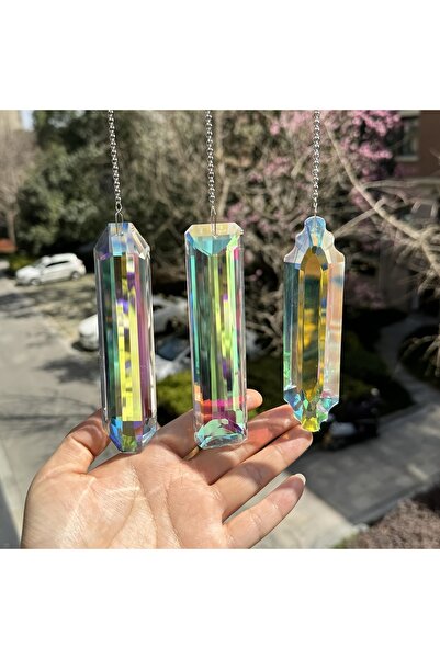 Choice مجموعة من ثلاث قطع، 3 قطع من منشور الكريستال الكبير 5 بوصات، معلقات شم...