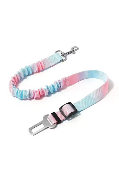 Choice blue pink Adjustable Dog Car Seatbelts for Vehicle Nylon Pet Safety Seat Belt with Elastic Bungee Bu