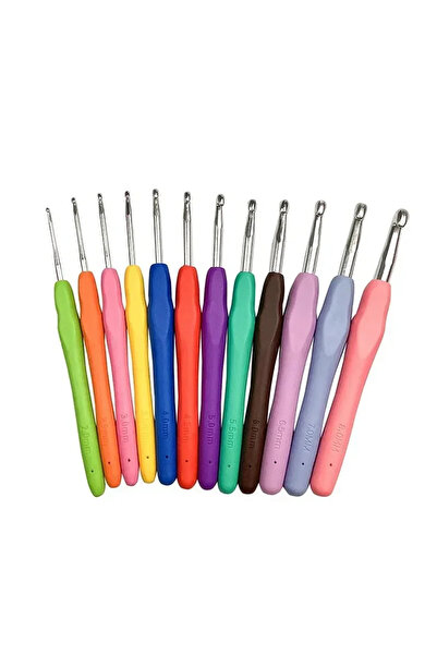 Choice 9PCs 9Pcs Crochet Hooks Kits Hand Knitted Crochet Colorful Handle Knit...