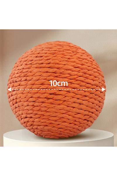 Choice كرة لعب برتقالية للقطط، قطرها 10 سم، مصنوعة من حبل ورقي مقاوم للتآكل، ...