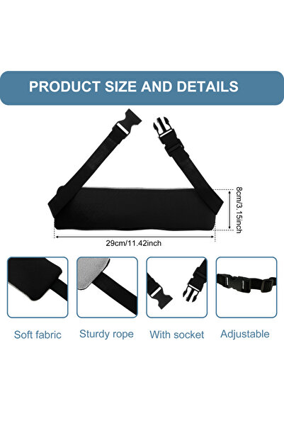 Choice black 2pcs 2Pcs Travel Pillow Neck Pillow Alternative Adjustable Head Support Strap Portable Soft He