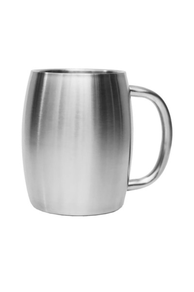 Choice كوب بيرة محمول من الفولاذ المقاوم للصدأ أسود <50 مل، سعة 420 مل، معزول...