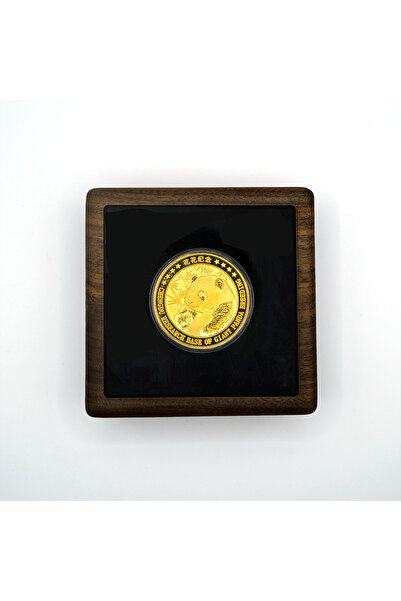 Choice صندوق شارة عملة تذكارية من خشب الجوز صندوق هدايا شارة عملة فضية صندوق مجموعة العملات القديمة G.
