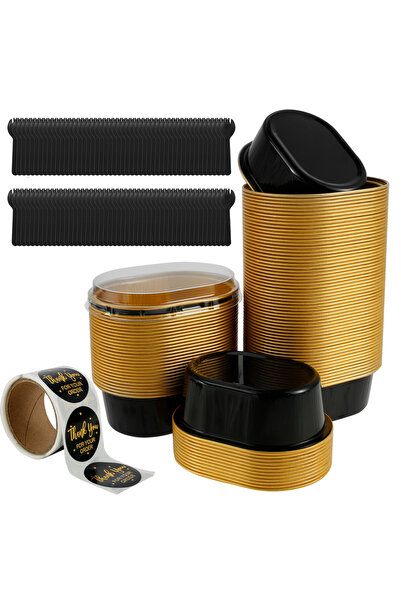 Choice 60pcs C Aluminum Foil Mini Cake Pans Cupcake Liners Loaf Baking Trays ...