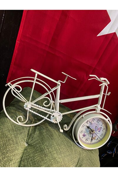 Tuzun Ruhu saatli bisiklet metal biblo