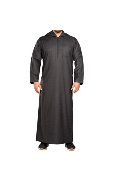 Drosh دروش | ثوب نوم أسود كم طويل شتوي - طول 56