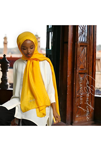 LA BOUTIQUE شال عشبي من الزعفران - 70×190