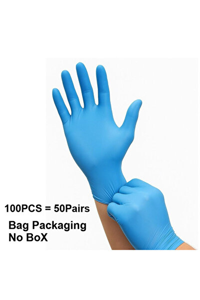 Choice قفازات تنظيف زرقاء من النتريل للاستخدام مرة واحدة، خالية من البودرة وا...