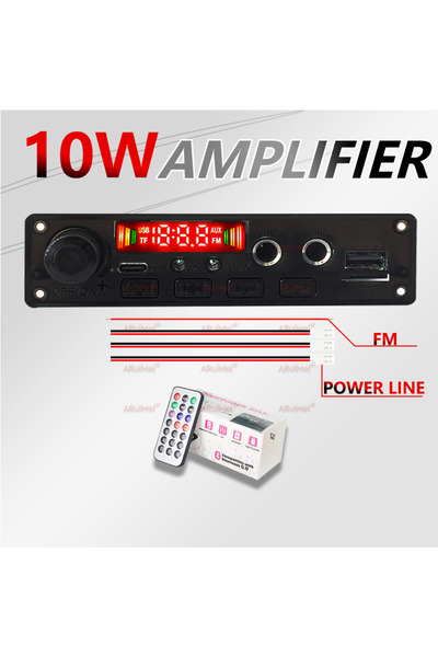 Choice لوحة مكبر صوت AudioPro DC 5V 10W بتقنية بلوتوث 5.0، مزودة بمشغل MP3 وم...