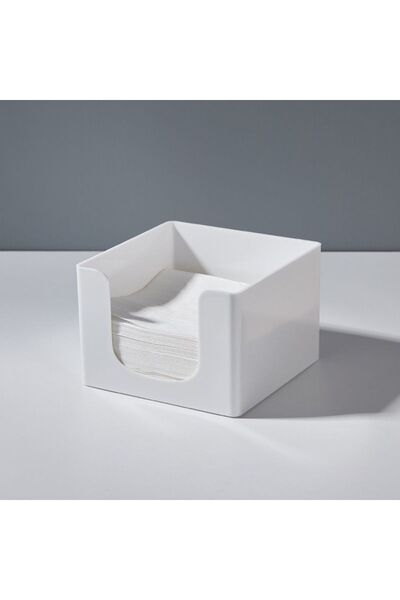 Choice علبة تخزين مناديل مربعة بيضاء بتصميم بسيط، أداة تخزين مناديل أكريليك ل...