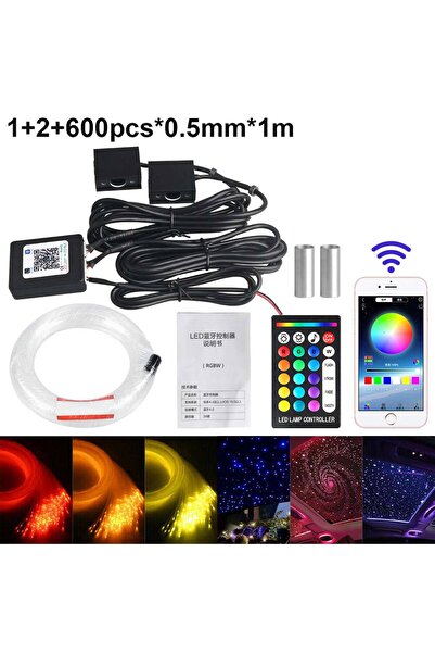 Choice مصباح إضاءة سماء مرصعة بالنجوم من الألياف الضوئية المنقسمة H 1/2/4، مزود بتطبيق للتحكم عن بعد بالموسيقى، وإضاءة سقف السيارة على شكل نجوم