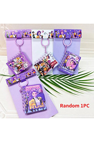 Miniso A- Random 1PC 4PCS Kpop Demon Hunters Mini Notebook Rumi Mira Zoey Binder Cartoon Anime Stationery S