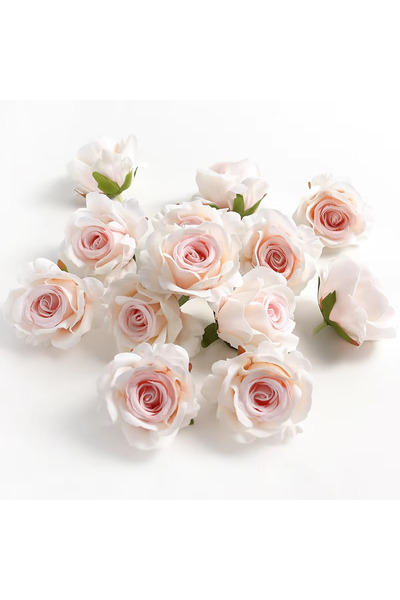 Choice ١٠ قطع من مسحوق الحليب، ٥/١٠ قطع من رؤوس زهور الورد الحريرية الاصطناعي...