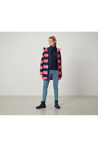 Tchibo معطف واق من المطر للنساء، 3 في 1، مخطط