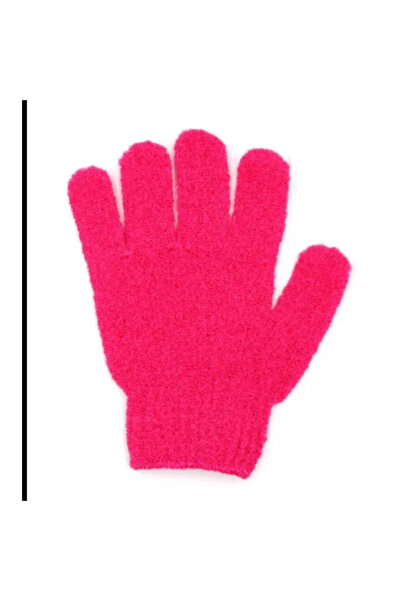 choice2 أحمر - قطعتان من قفاز تقشير الاستحمام مع قفازات مقاومة للجسم