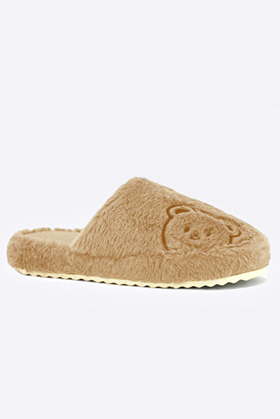 Pijamoni Fluffy House Slippers with Mink Teddy Bear