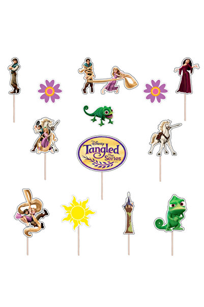 Bita Decorations Set figurine tort/brioșe Rapunzel, Bita Decorations, Photo Paper Glossy