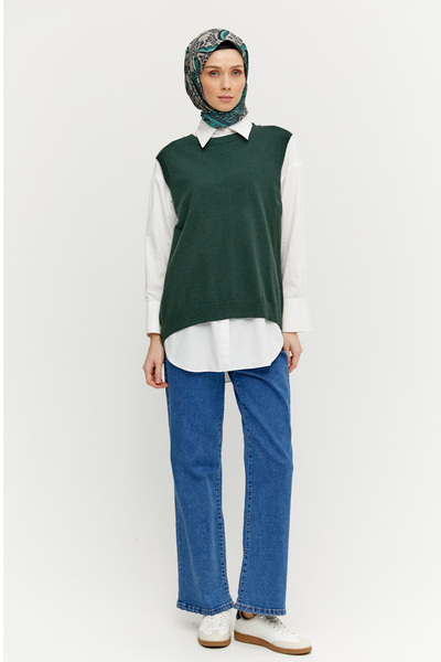 Setrms Süs Düğmeli Pencereli Süveter