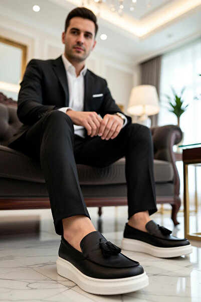 BENERLY Ανδρικά αθλητικά παπούτσια με στρογγυλή μύτη και φούντες χωρίς κορδόν...