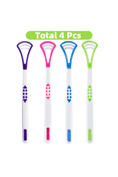 choice2 4 قطع من منظفات مكاشط اللسان، فرشاة تنظيف الفم قابلة لإعادة الاستخدام...