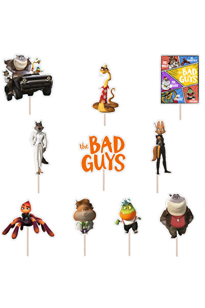 Bita Decorations Set figurine tort/brioșe Bad Guys, Bita Decorations, Photo P...