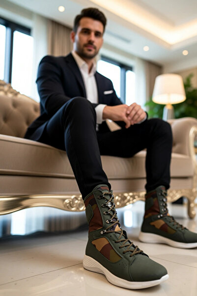 BENERLY Men's Lace-Up High Sole Sports Boots Functional Durable Quality Comfo...