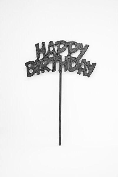 Happy Birthday Siyah Pasta Süsü