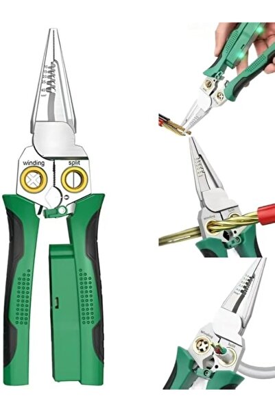 Arabest أداة تعرية الأسلاك 8 في 1 لقطع وسحب الأسلاك، مقص كابلات، جهد كهربائي