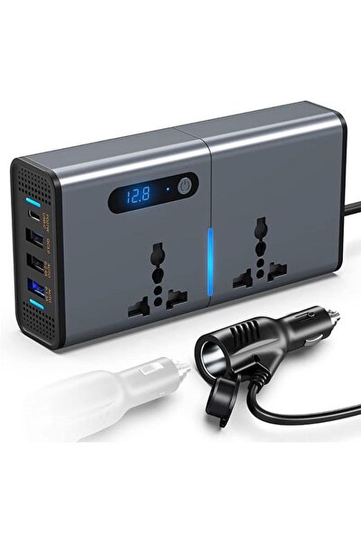 Arabest 200W Car Power Inverter, DC 12/24V to 220V AC Car Inverter,3 USB 1 Type-C Ports Charger Adapter Car
