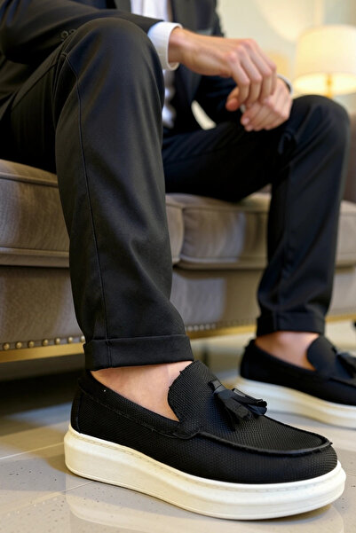 BENERLY Ανδρικά αθλητικά παπούτσια με στρογγυλή μύτη και φούντες χωρίς κορδόν...