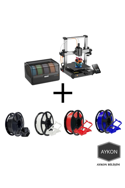 Anycubic Kobra 3 Combo 3D Yazıcı + 4 ADET FİLAMENT