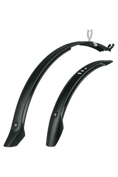 SKS-GERMANY Set de 2 apărători de noroi pentru roți de bicicletă SKS Germany Velo 65, montare ușoară, plastic, negru, 29 inch