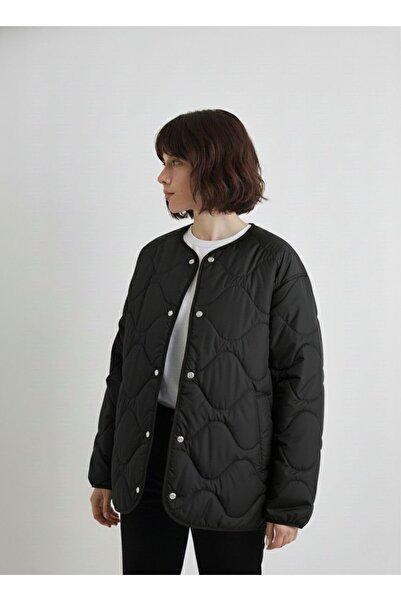 Tangül&Ali'S Moda Evi Siyah Kapitone Mont