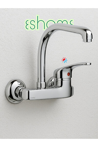 ESHOME Balık Sırtı Borulu Duvardan Mutfak ve Banyo Lavabo Bataryası Musluğu