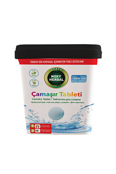 Noxy Herbal Çamaşır Tableti – 100 Yıkama Renkliler İçin