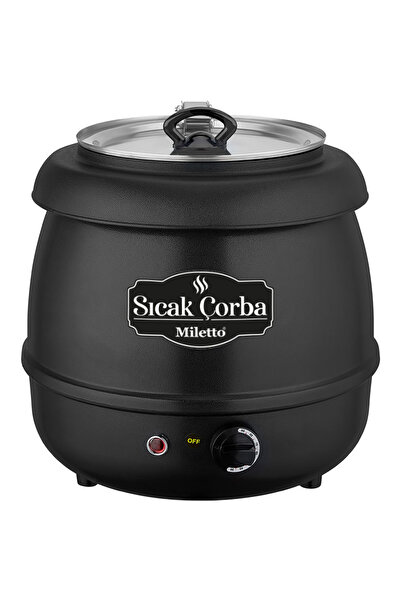 Miletto Eletrikli Çorba Isıtıcı Yuvarlak Siyah 9 lt - MCB10